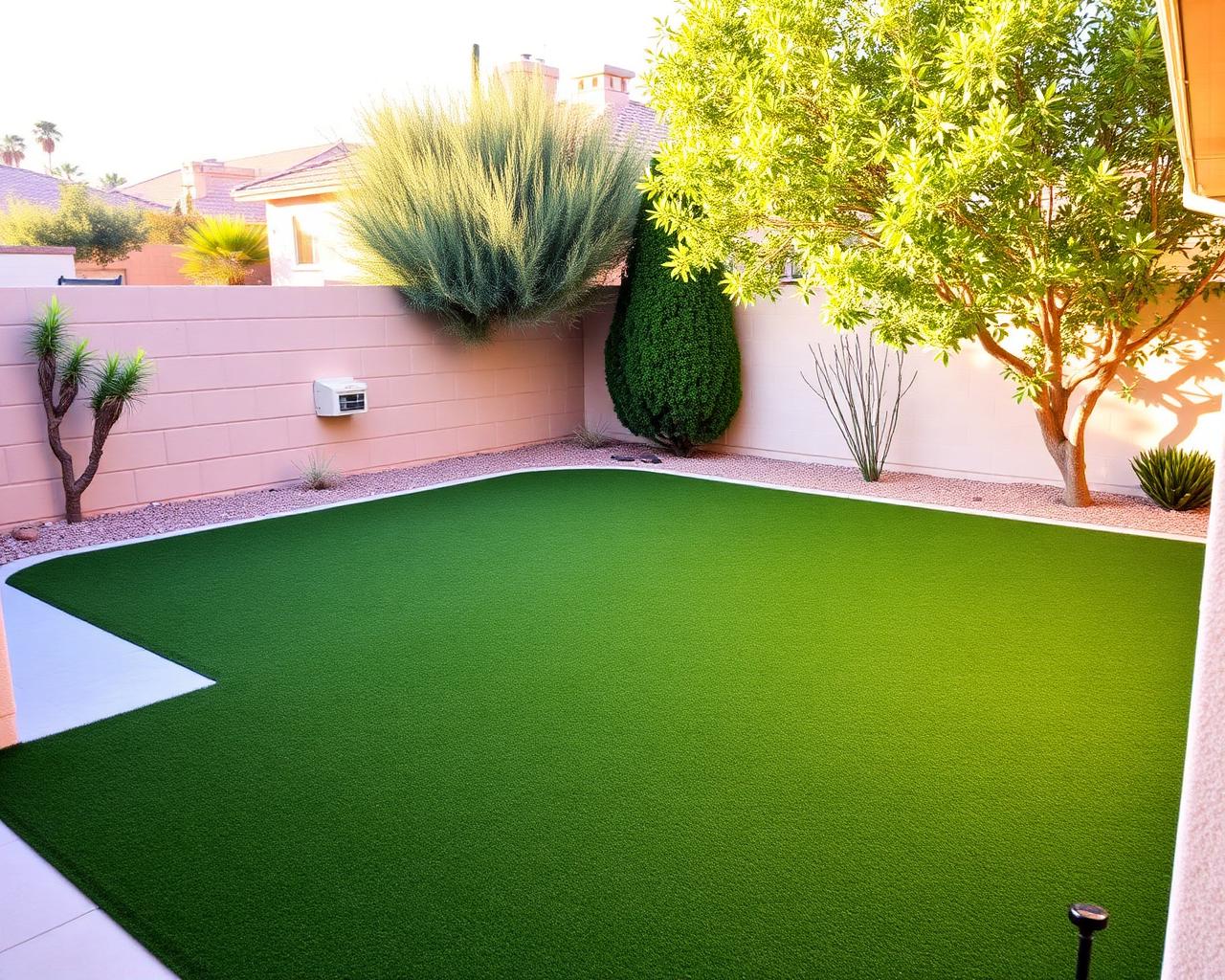 Clean Las Vegas backyard maintained by Joy Scoop Poops